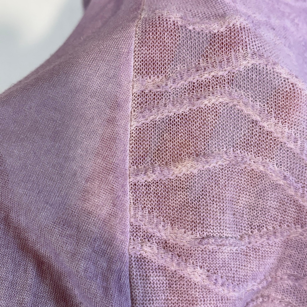 Elisa Cavaletti Purple Lace Knit Tunic Sweater Top Women’s Medium Long Sleeve - Picture 5 of 13